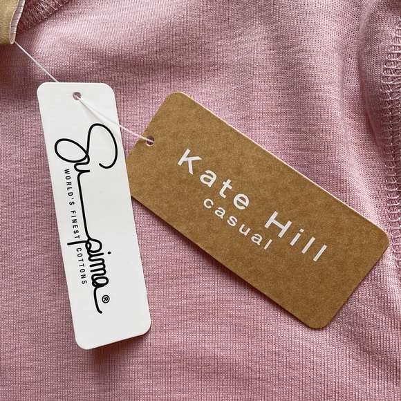 Kate Hill long sleeve top, pink, size L, NWT - Picture 2 of 8